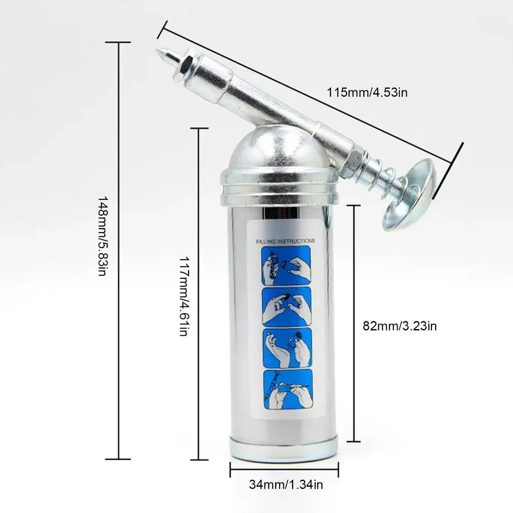 80cc Capacity 1000psi High-Pressure Oiler For Bicycle Motorbike Cycling Mini Grease Guns Machine Single Hand Pump Operation Tool