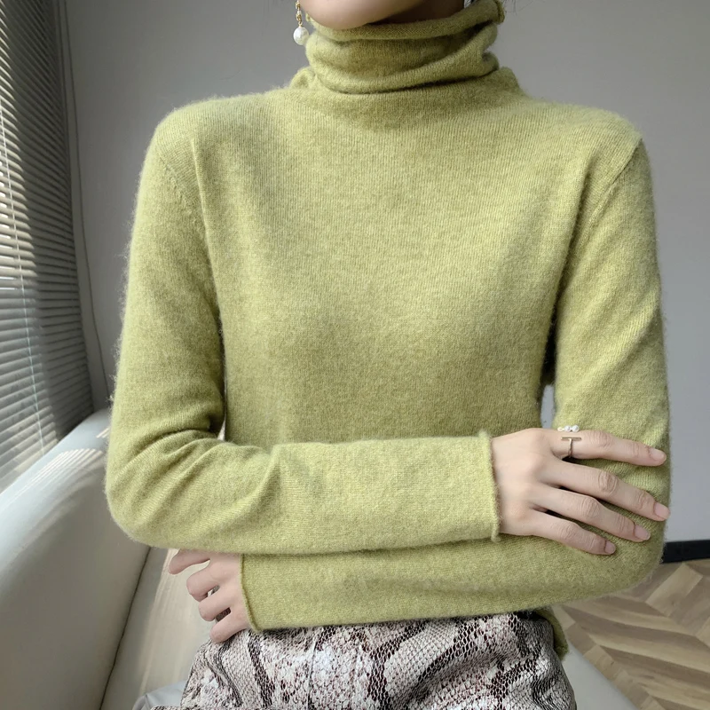

2023 Women Cashmere Sweaters Standard Pullovers Winter Fashion Knitting Clothing New Arrival Long Sleeve Lady Tops