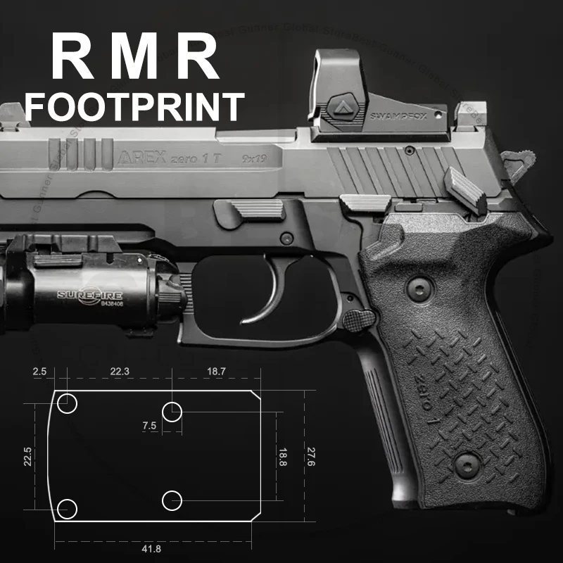 Original Swampfox LIBERTY II 1X24 Red Dot Sight 3MOA Multi-Reticle RMR Footprint Shake Wake For Pistol Handgun Shockproof IPX7 red dot sight