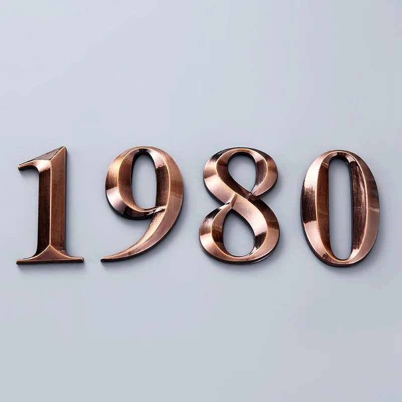 House Number Signs 7Cm 3D Self Adhesive House Door Number Outdoor Sign Digit Apartment Hotel Office Door Address Plate Street Number Stickers Sign