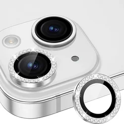 Luxury Diamond Camera Lens Protector - Premium Metal & Glass Shield - 11Pro  11ProMax (Silver)