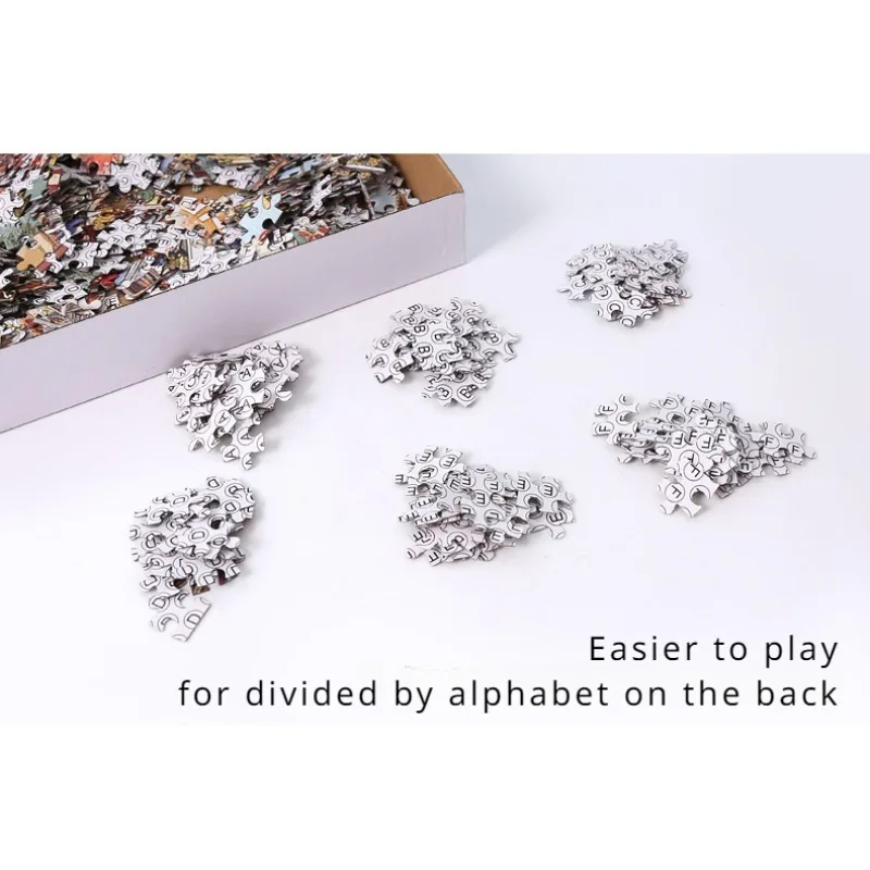 75*50cm Paper Jigsaw Puzzle 1000PCS Fairy Land Cartoon Adults Stress Relief Children Educational Entertainment Toys Christmas 4