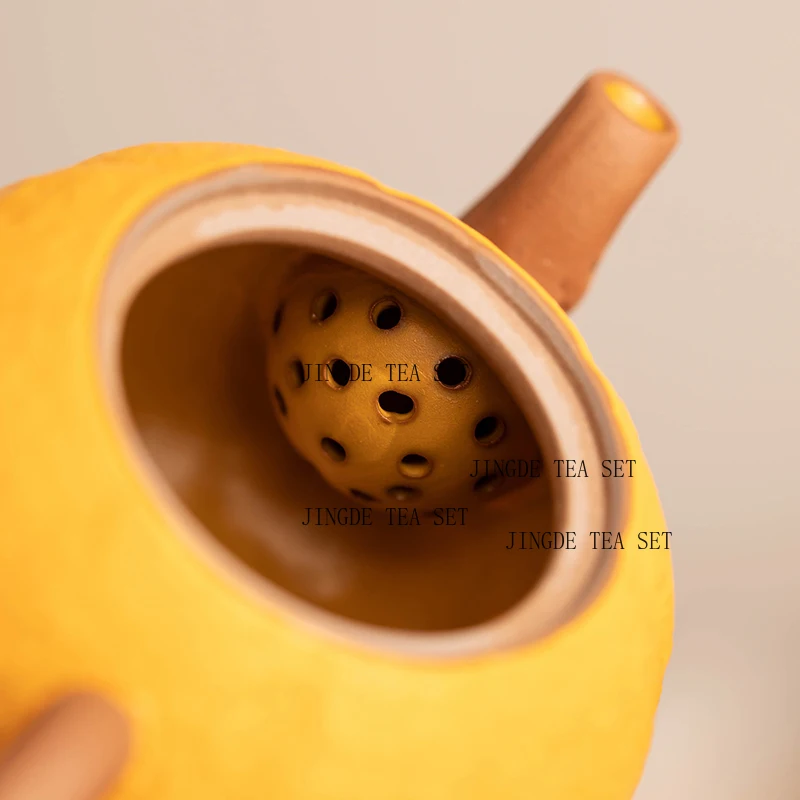 140ML Ceramic Orange Shaped Teapot Practical and Creative Tea Pot Tea Infuser/kettle Tea Set