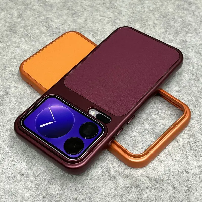 Premium Retro PU Leather Phone Case with Enhanced Camera Protection