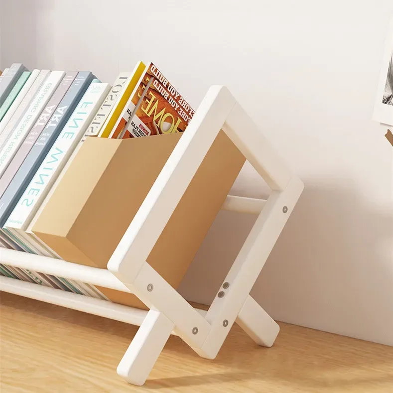 Simple Desktop Bookshelf Office Documents Books Magazines Stationery Storage Shelf Student Study Story Picture Books Rack