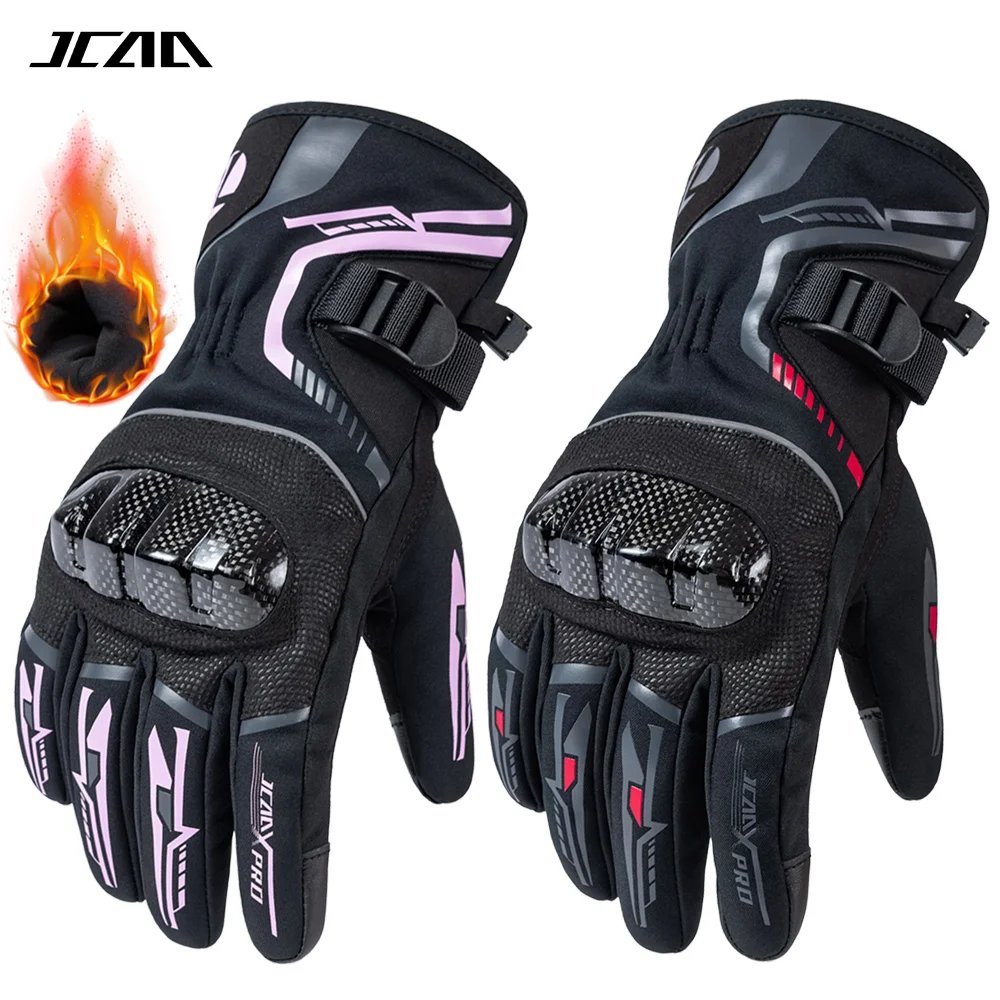 Winter Motorcycle Gloves - Windproof, Warm, Waterproof, Carbon Protection, Touch Screen Compatible
