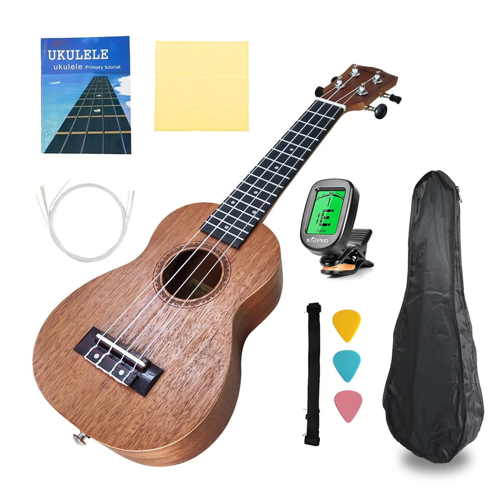 Ukulele Set 21-inch Acoustic With Bag Strings Tuner Solid wood