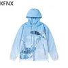 2024 Men's Spring Fall Thin Jacket Fashion Letter Embroidery Personality Print Loose Hardshell Jacket 1
