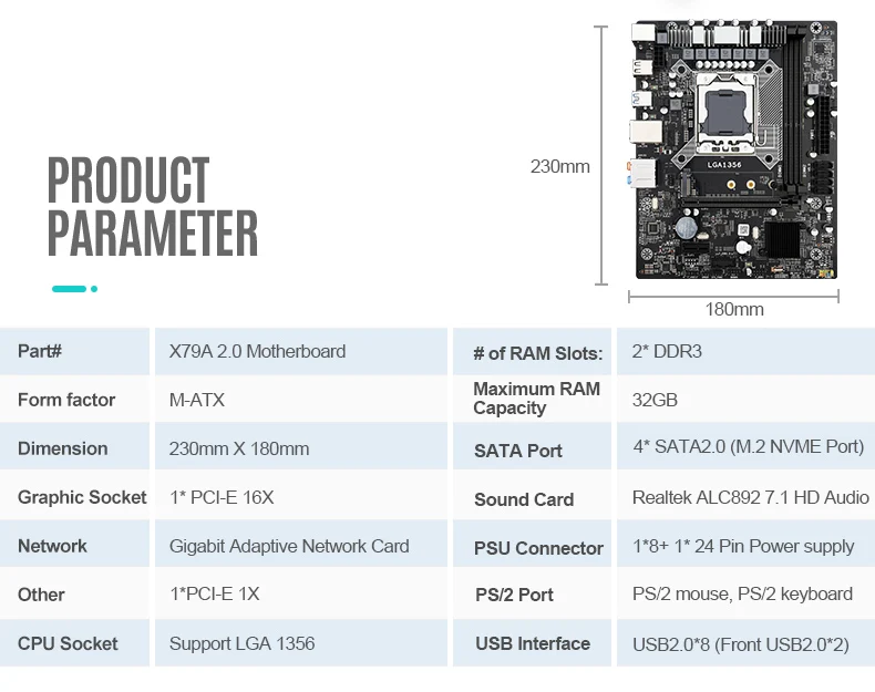 latest motherboard for desktop X79 motherboard set with Xeon LGA 1356 E5 2420 cpu 2pcs x 4GB = 8GB 1333MHz pc3 10600R DDR3 ECC REG memory ram M.2 Gigabit latest motherboard for desktop