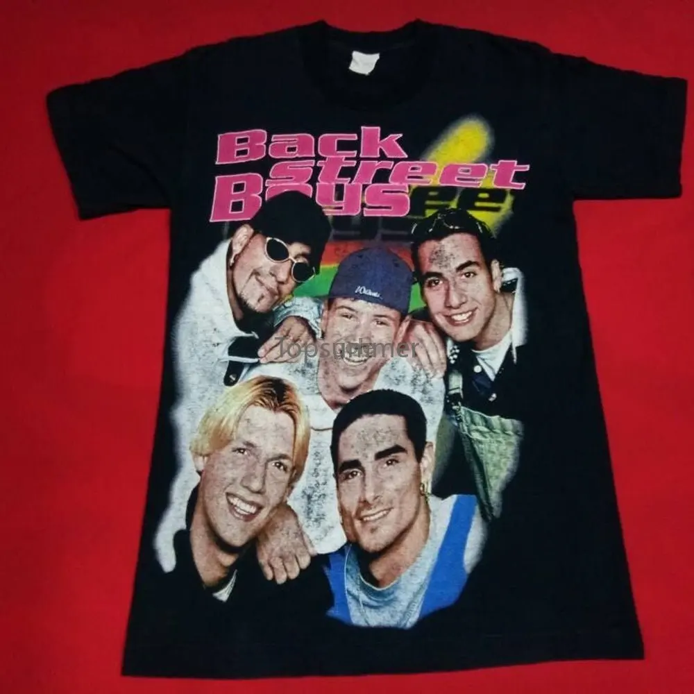 

Vintage Backstreet Boys Band Pop Music Concert 90'S Medium Mens T Shirt