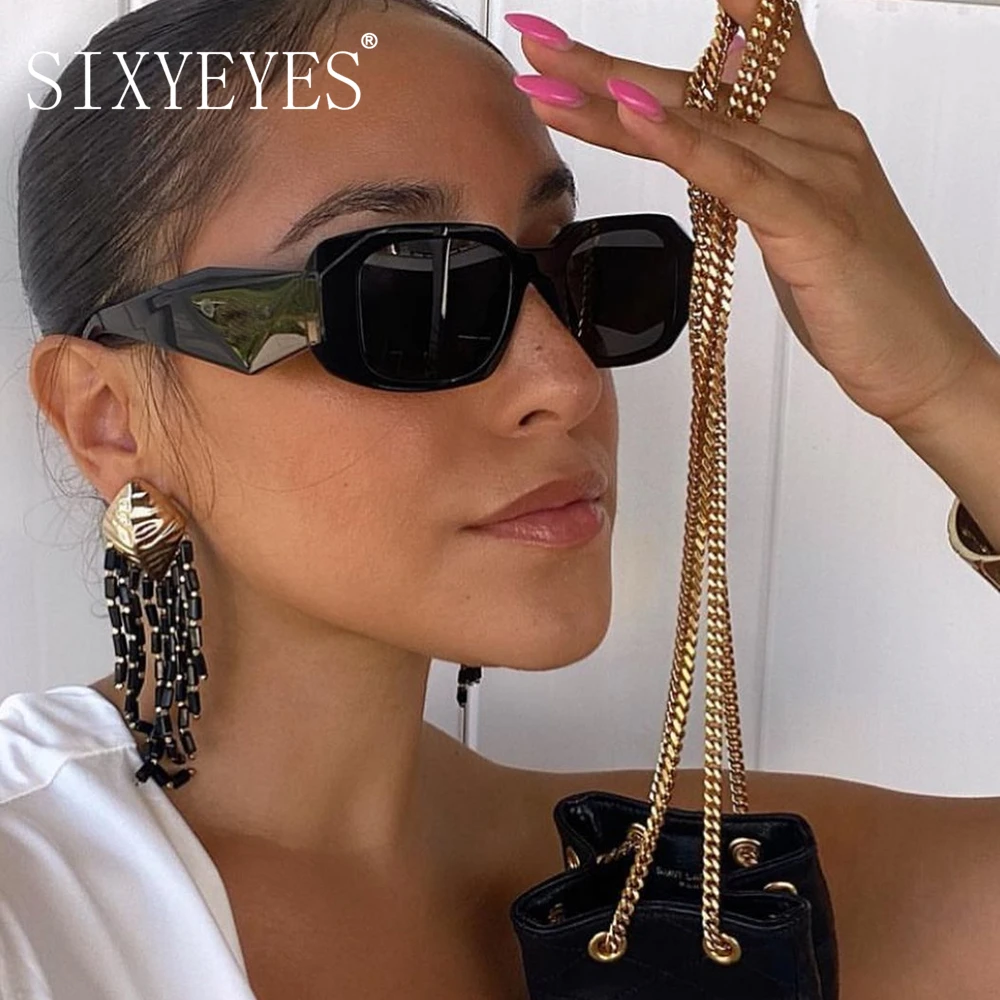 2024 Kleine Frame Vierkante Zonnebril Luxe Merk Designer Zonnebril Voor Dames Ins Mode Uv Bescherming Rijbril Oculos
