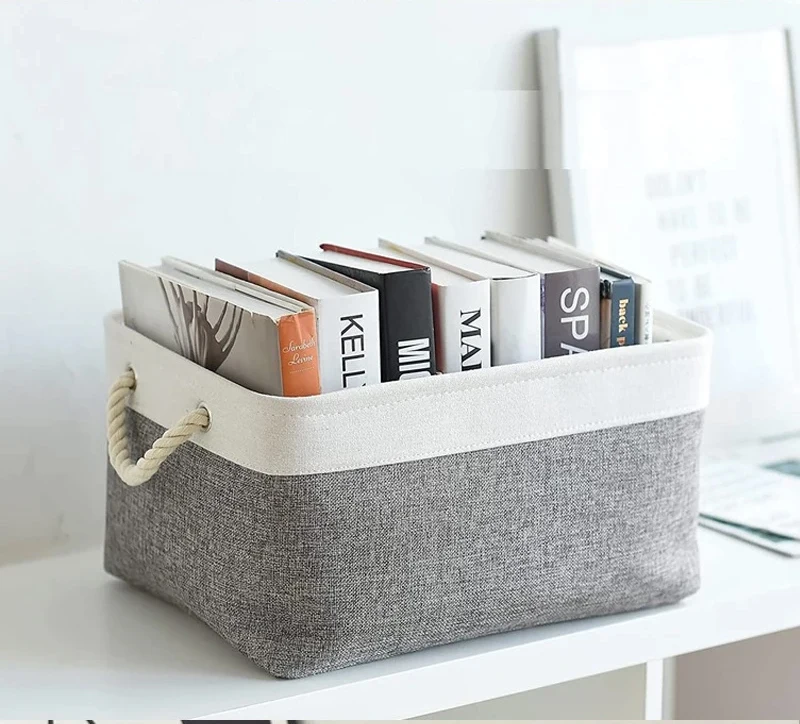 Unterwäsche Socken Baby Spielzeug Lagerung Korb Hause Liefert Kleinigkeiten Sortierung Korb Falten Leinen Organizer Box – Detail 10