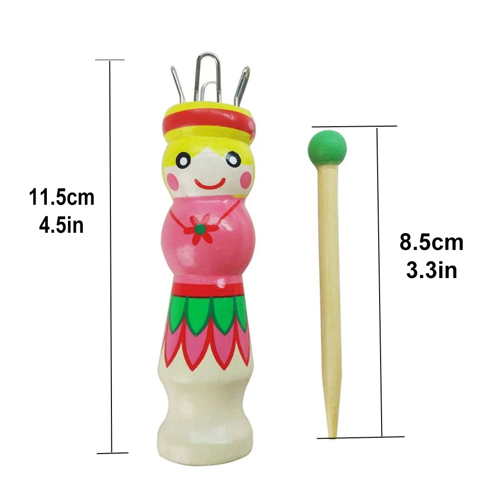 Description Picture 2 of itemWood Hand Knitting Doll Dolly Yarn Wool Knitter Hand Painting Rope Braided Maker DIY Knitting Tool Home DIY Accessories