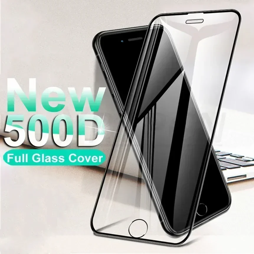 

Изогнутое защитное стекло 500d для iphone SE 2020 6 6S 7 8 Plus, пленка из закаленного стекла для iPhone X XR 11 Pro XS Max, защита экрана