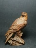 CULTUER ART Japanese boxwood hand carved vivid eagle Figure statue netsuke collectable gift 1