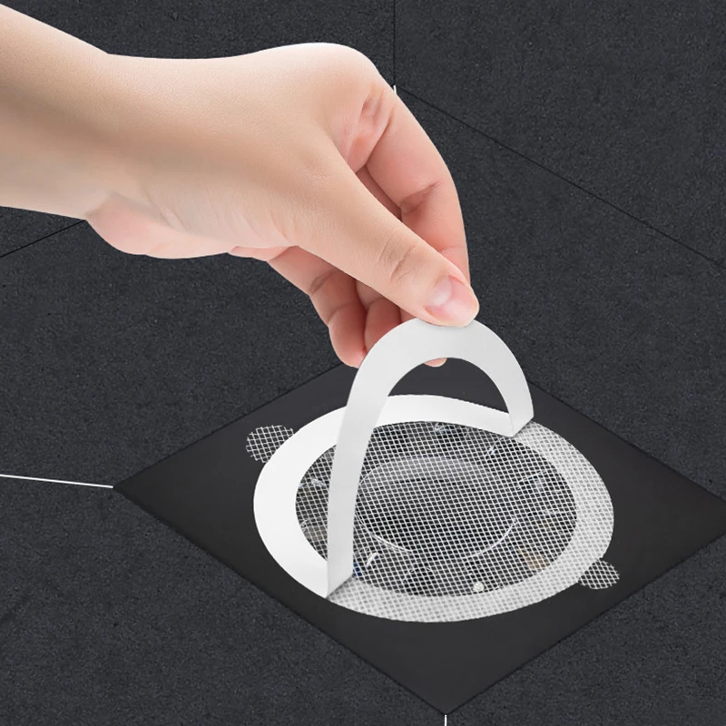

1pc Anti-blocking Filter Screen Disposable Floor Drain Sticker Hair Catcher Drain Stopper Cover Kitchen Bathroom Accessories