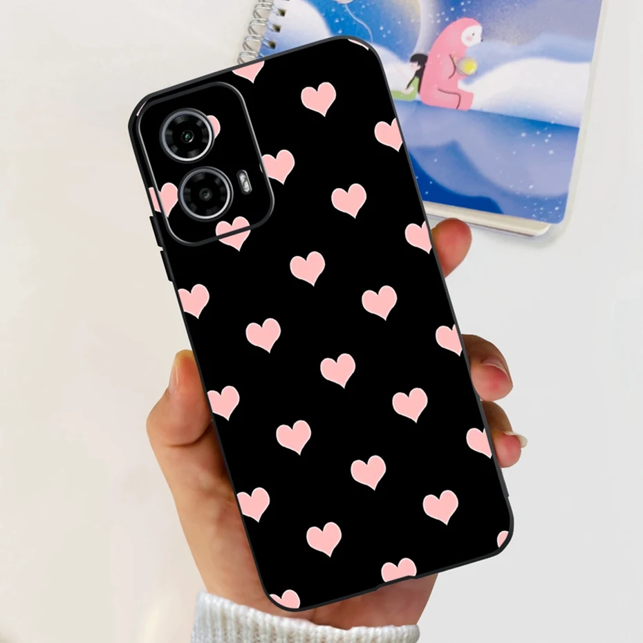 Cute Love Pattern Soft Silicone Phone Case - Stylish & Durable Back Cover