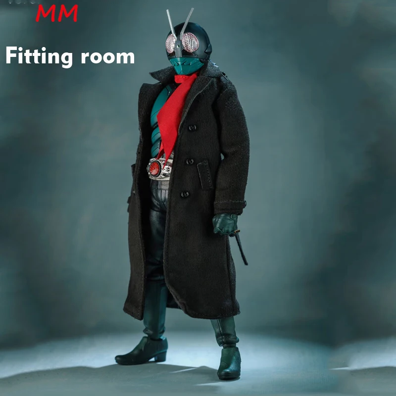 

1/12 Scale Male Soldier Trend Black Color Long Overcoat Windwear Coat Clothing Model 6'' TBLeague JIAOU DOLL action figure