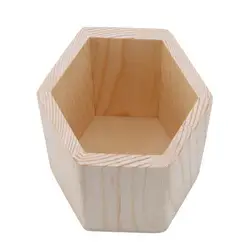 Wooden Pencil Holder - Stylish Desk Organizer and Stationery Storage Solution (Hexagon)