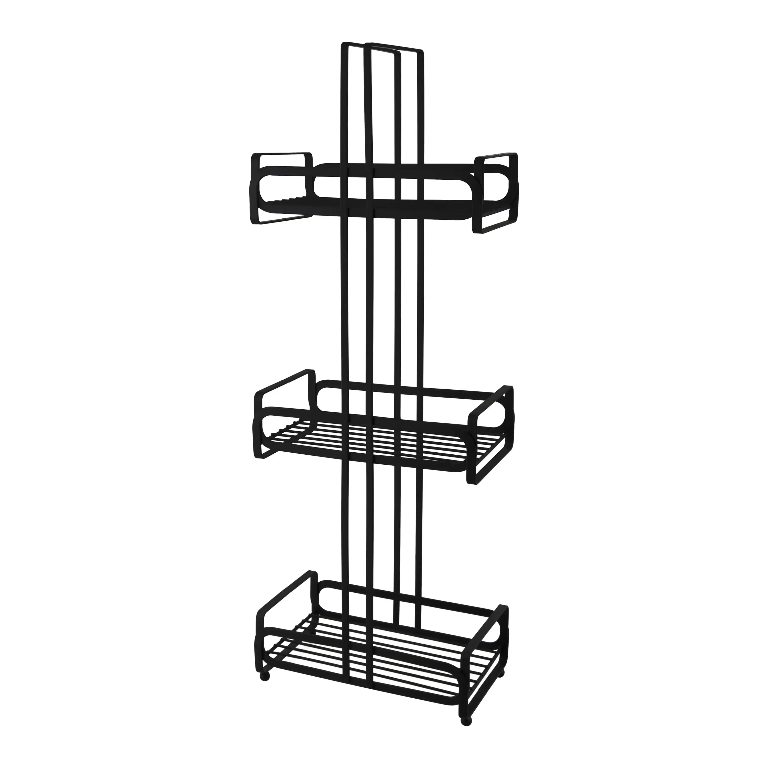 

Elle Home Noir 3 Tier Spa Tower Storage Shelf Unit in Black