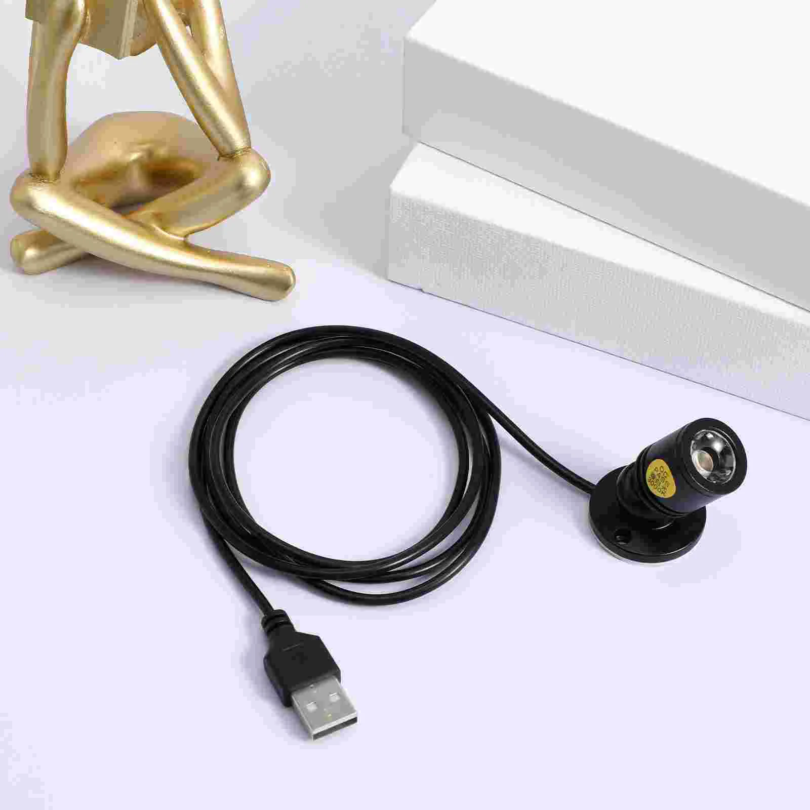 LED USB 스포트라이트 쥬얼리 쇼케이스 소형 스포트라이트, 휴대용 스포트라이트, 캐비닛 천장 회전 홈 파티 장식