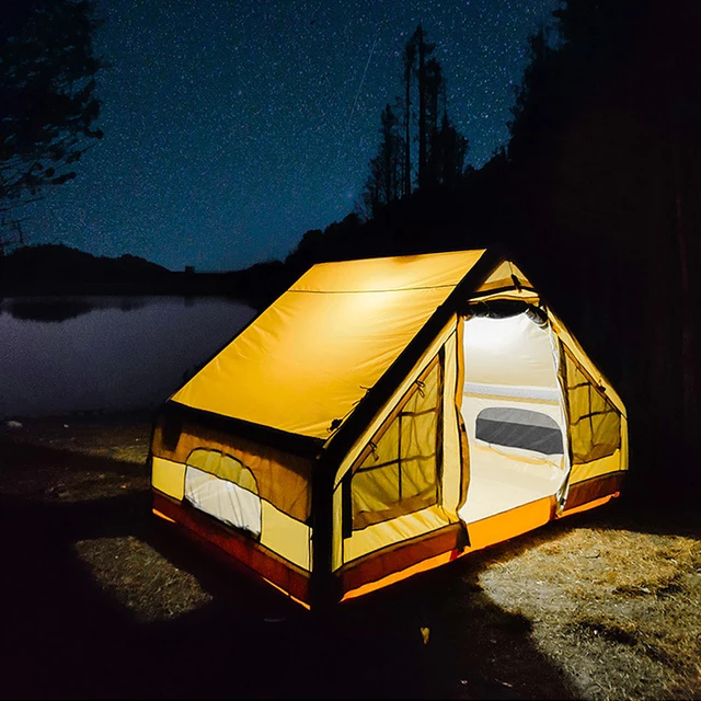 Camping im Freien wasserdicht aufblasbares Zelt faltbar mit Aufbewahrung  tasche Pumpe Doppel reiß verschluss türen zum Angeln Wandern Caping  Rucksack - AliExpress