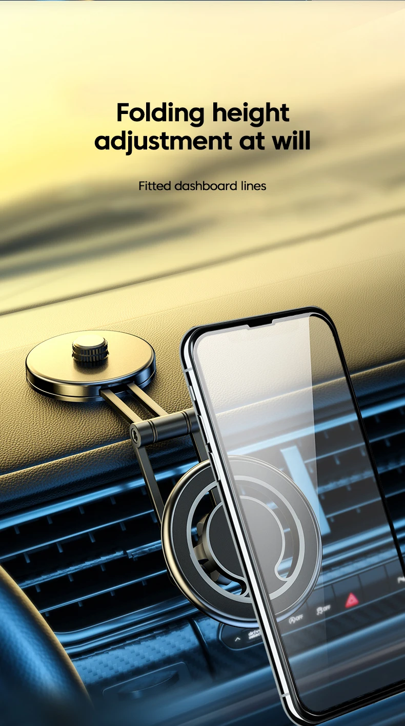 720° Rotate Magnetic Car Cell Phone Holder Magnet Mouth For iPhone 14 13 12 Pro MagSafe Car Holder Stand Smartphone GPS Bracket