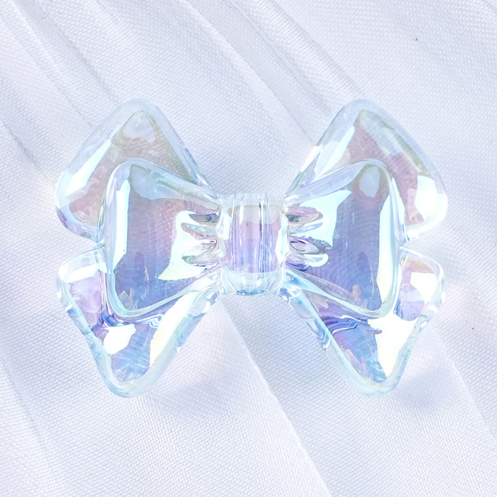 UV Transparent Butterfly Bow Acrylic Beads - Jewelry Making & DIY Accessories