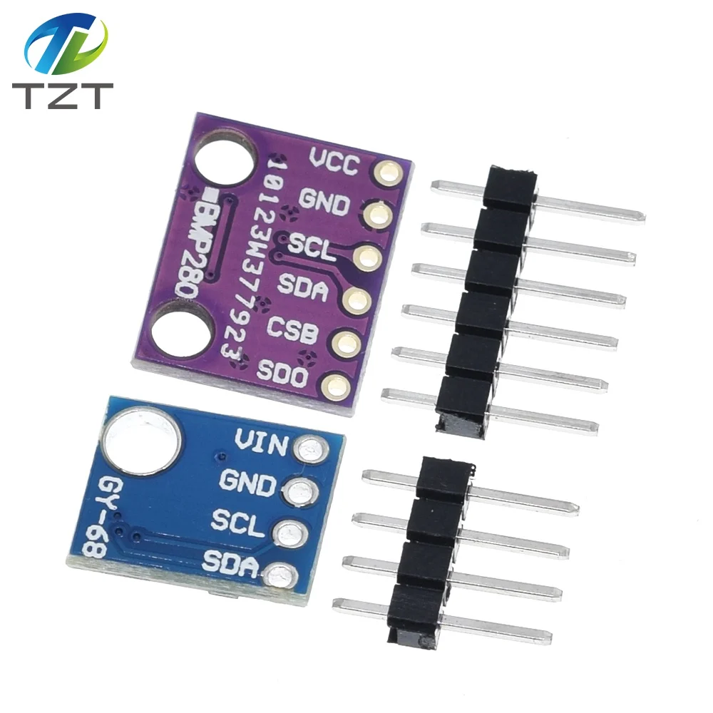Module capteur barométrique BMP180 ou BMP280 pour Arduino, ESP32, Raspberry Pi, emballé dans un sachet antistatique avec étiquette.