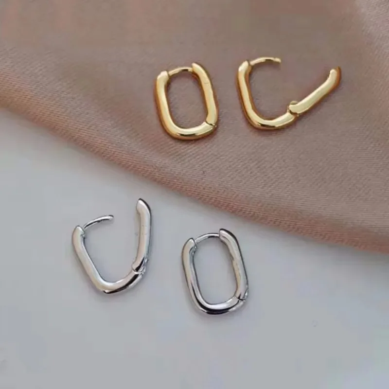 Prevent Allergy Stud Earrings France Fashion Vintage Handmade U-Shape Circle Bride Jewelry Gifts