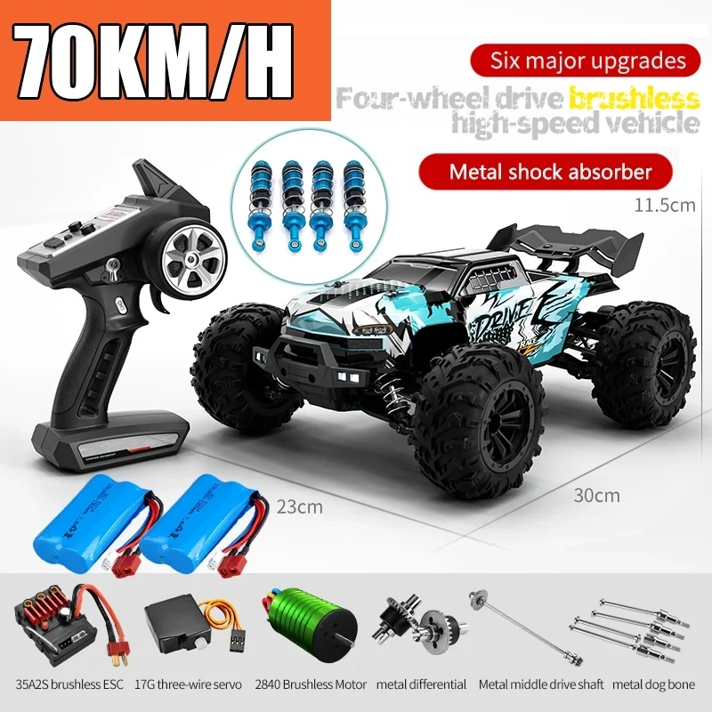 

Радиоуправляемая машина внедорожник 4x4 высокая скорость 70 км/ч автомобиль с дистанционным управлением с фонарем без щеток 4WD 1/16 монстр-Трак Игрушки для мальчиков подарок
