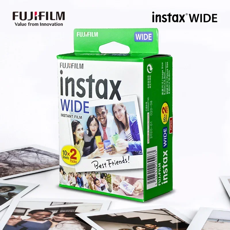 Genuine Fujifilm Instax Wide Film White Edge Paper Per Fuji Instant Camera 210 300 Link Wide Printer
