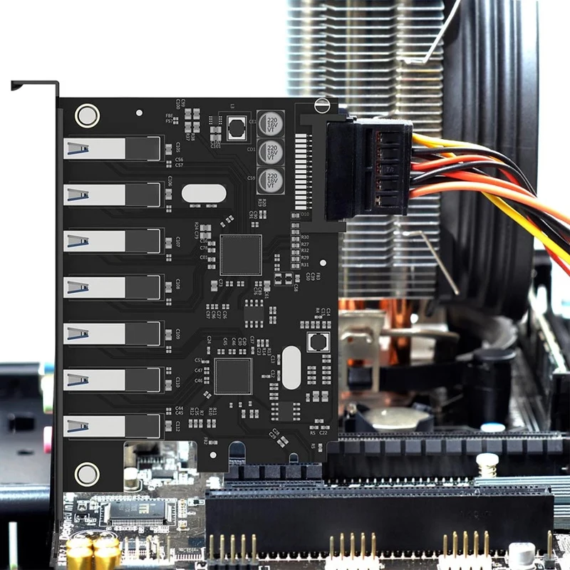 PCI-E Adapter Card ORICO SuperSpeed USB 3.0 7 Port