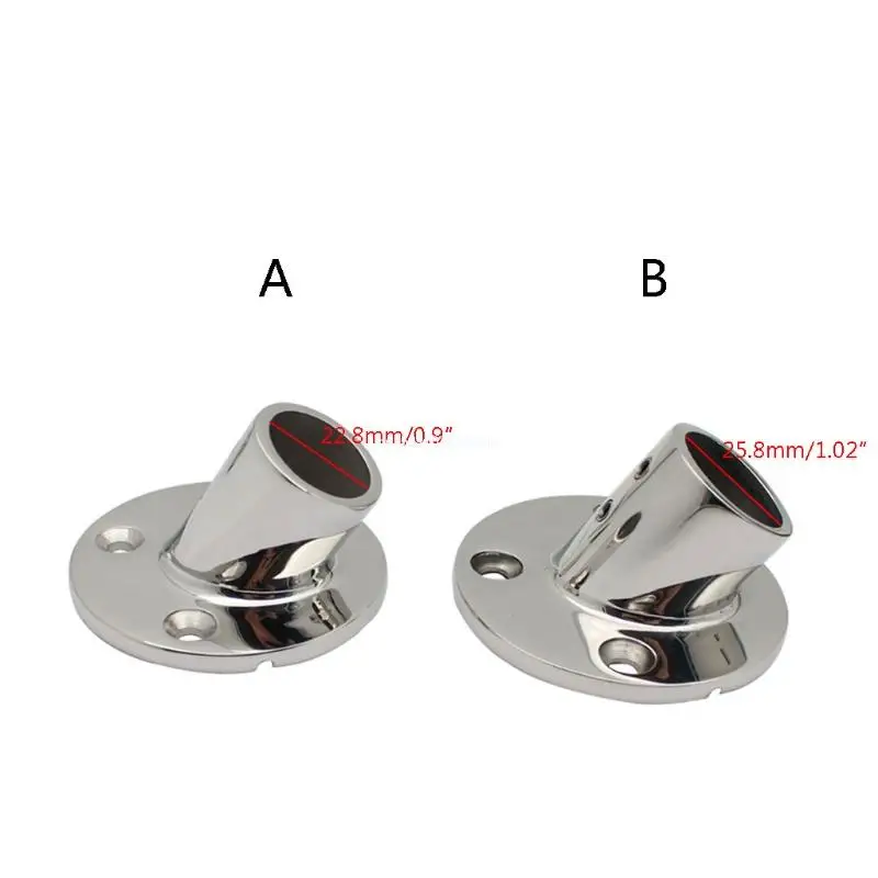

Durable Boat Tube Pipe Round Base Stainless Marine 60° Railing Handrail Fitting Dropship