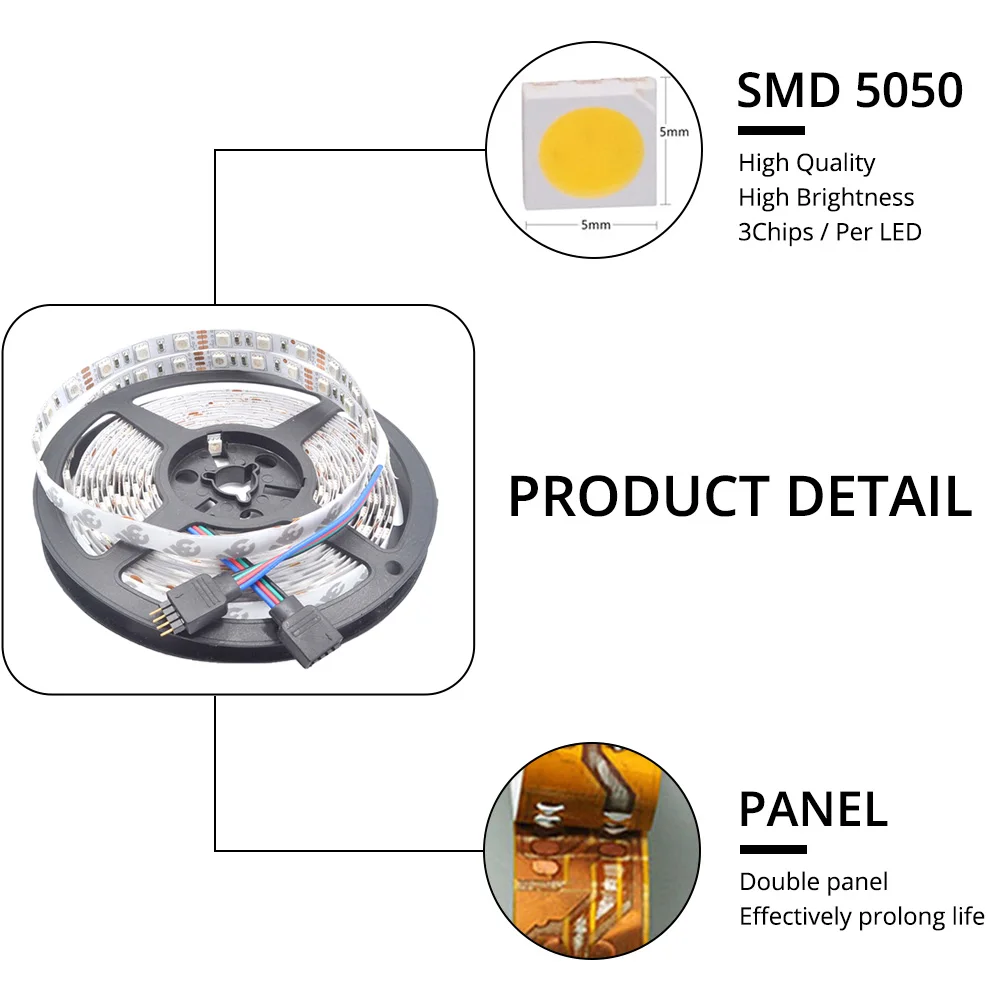 12V SMD 3528 LED hard lamp belt 120leds/m highlight light box