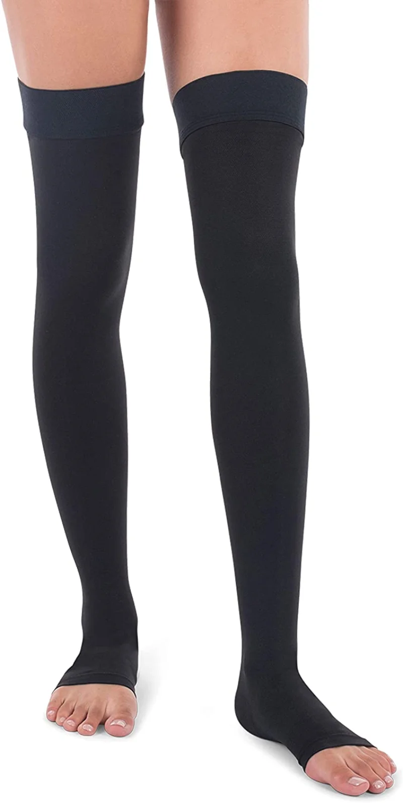 Medical Stockings For Women Men 20-30 mmHg Open Toe Graduated Thigh High Plus Size Stocking Socks DVT Maternity Pregnancy