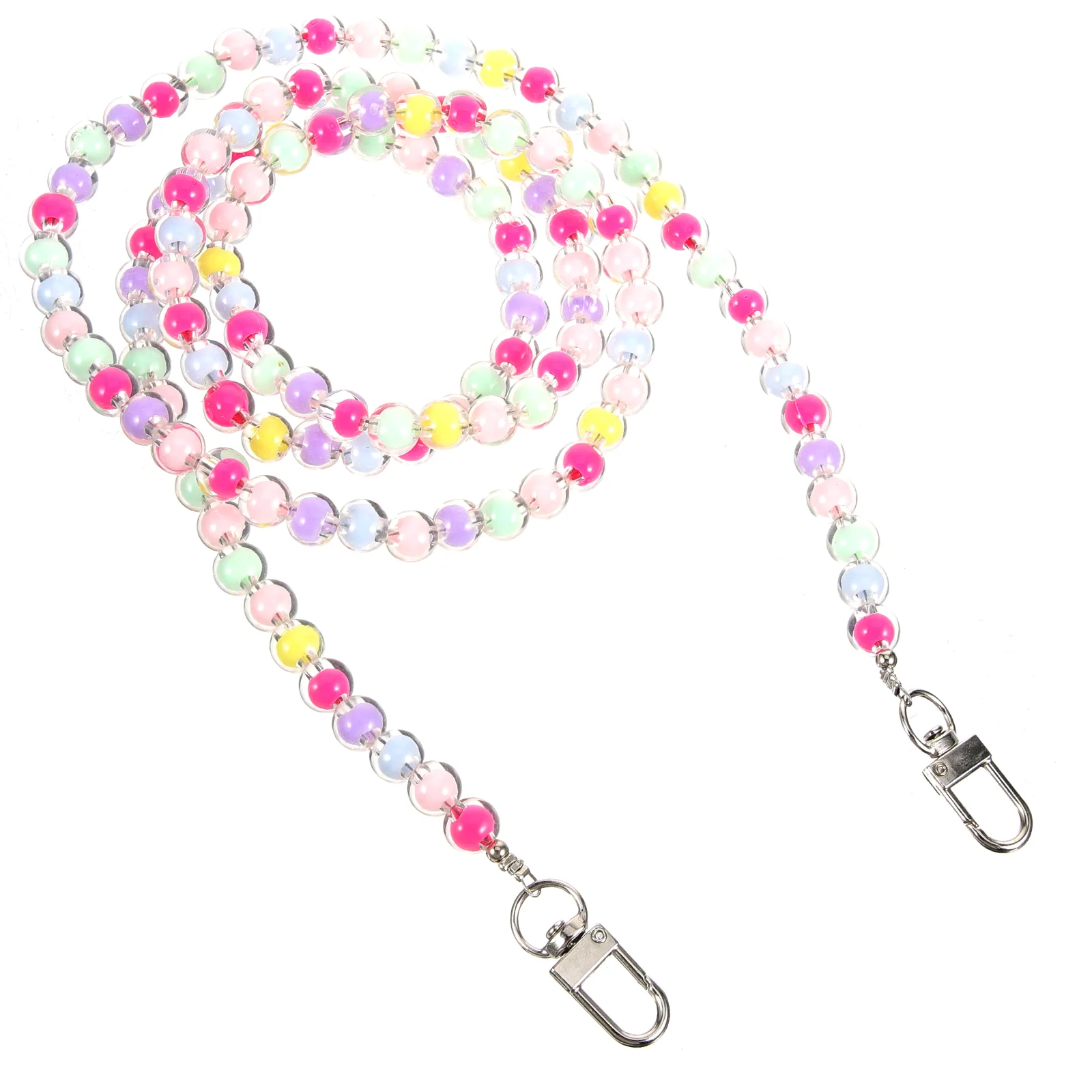 

Lanyard Buckle Mobile Phone Chain Wrist for Keys Strap Case Beaded Wristband Cell Lanyards