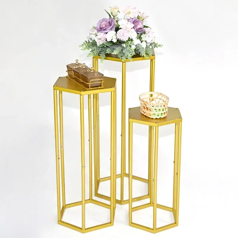 Set of Cake Table Cylinders Pedestal Stands for Event & Party kids' birthday home wedding Decoration Made of High Quality Metal