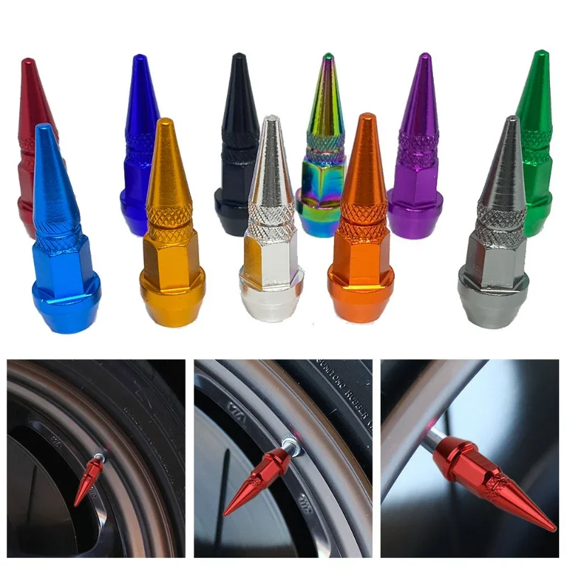 Moto Bullet Car Wheel Tire Valve Caps Tire Rim Stem Covers Airdust Impermeabile Per Automobili Moto Camion Bici