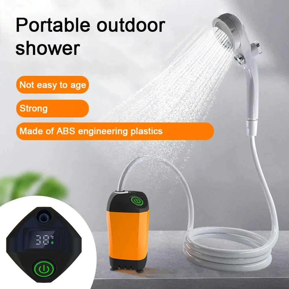 USB Powered Portable Electric Shower Pump Waterproof for Beach Hiking Pet