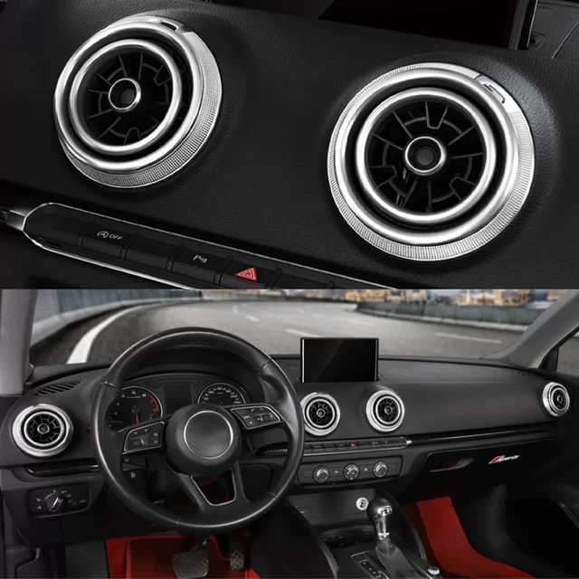 Copriforni Aria Condizionata Auto In Acciaio Inox - Set 4 Pezzi Per Audi A3/S3 2013-2016 E Q2 2017 | Decorazione Interni - Foto 9