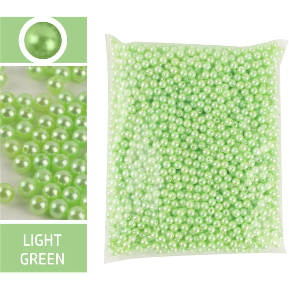 Round Shape Assorted Size ABS Pearl Beads for DIY Crafting and Jewelry Making