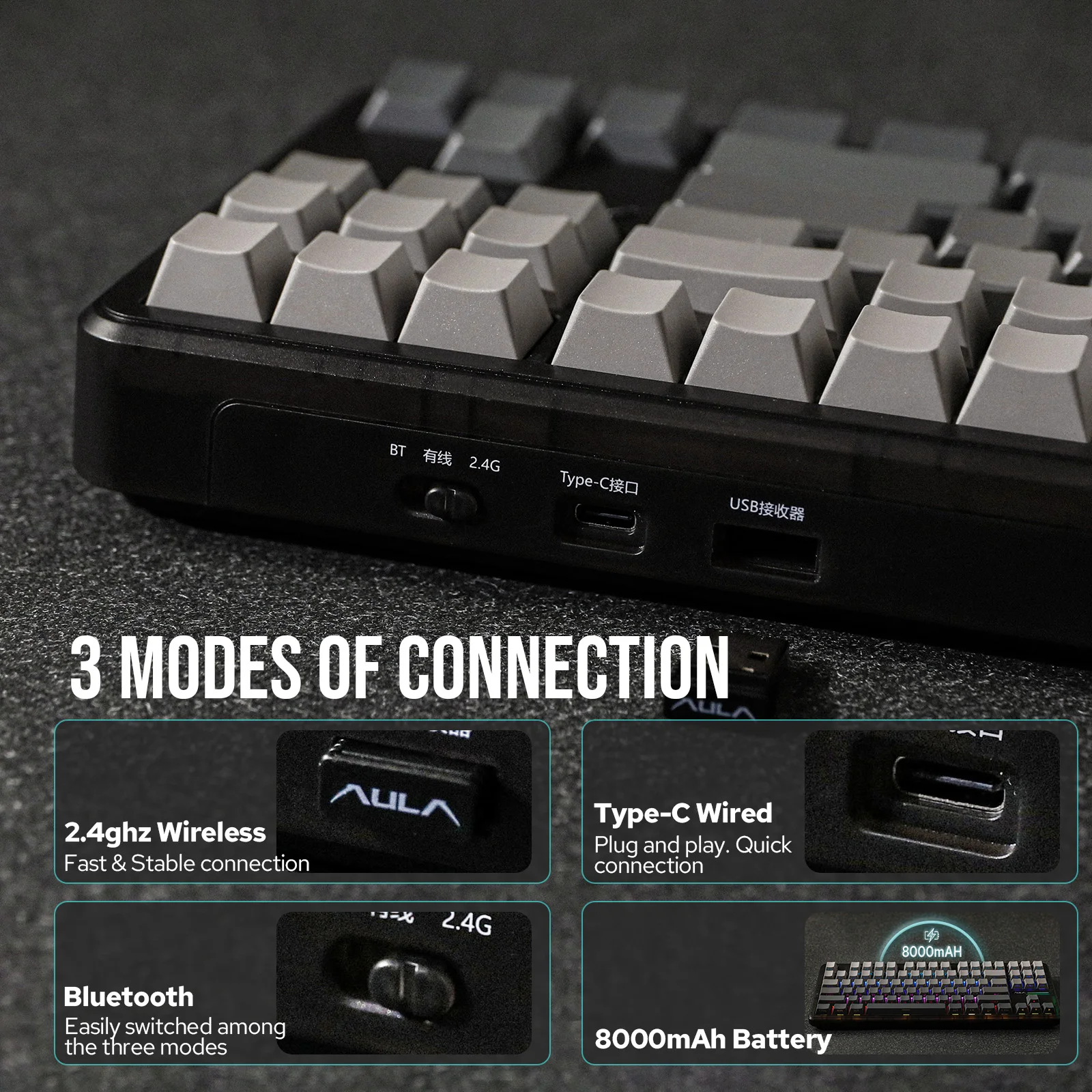 AULA F87 メカニカル キーボード Amazon.com: EPOMAKER x Aula F87 Pro Wireless Gasket