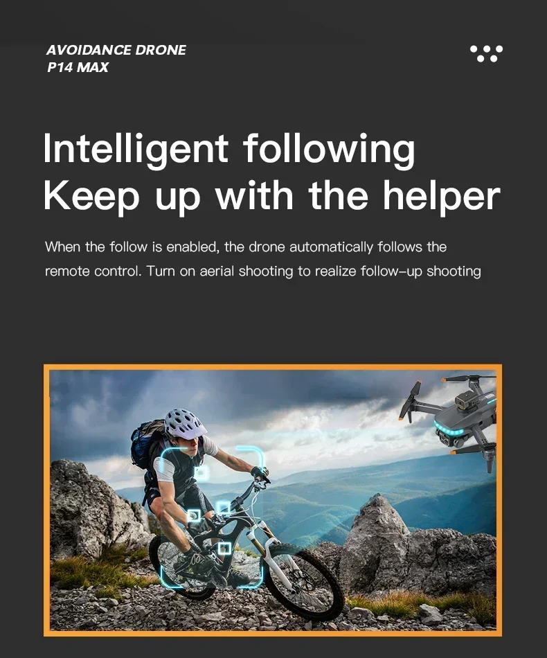 Xiaomi MIJIA P14 Drone Professional 8K GPS Dual Camera 5G Folding Obstacle Avoidance Optical Flow Positioning Upgraded 10000M