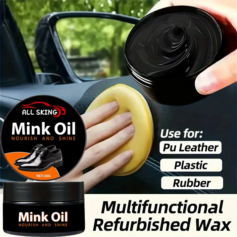 العناية بالأحذية الجلدية الأساسية - كريم زيت المنك...