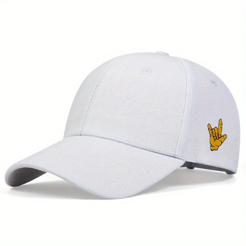 Unisex Seite Finger Stickerei Baseball Caps Frühling Und Herbst Im Freien Einstellbare Casual Hüte Sonnenschutz Hut Sport Kappe – Detail 7