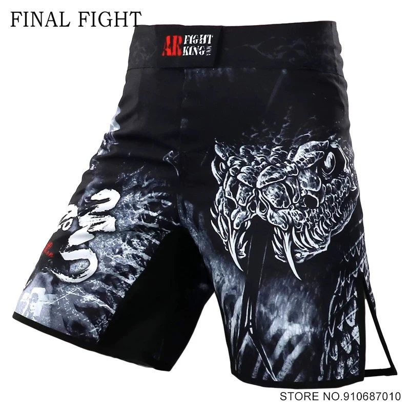MMA Shorts Muay Thai Pants Snake Print Boxing Shorts Martial Arts Sparring Grappling Clothing Kickboxing Grappling Fight Pants