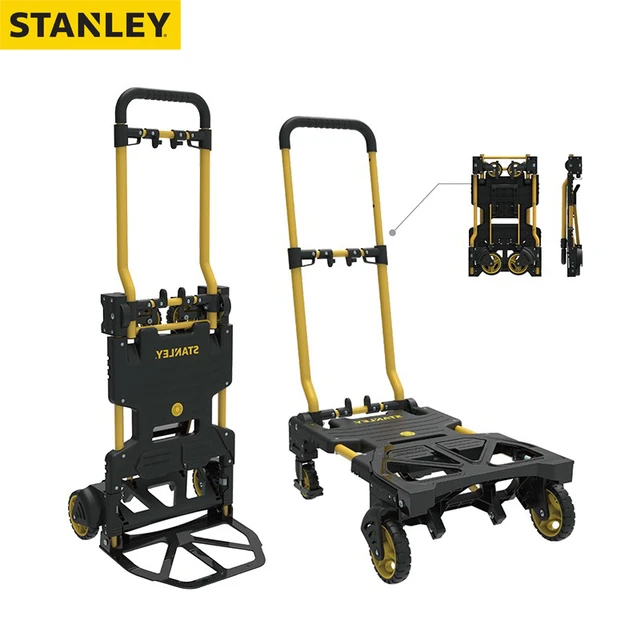 STANLEY Pull Truck Handling Folding Flatbed Trolley Warehousing Logistics  Express Trolley Industrial Trailer STST0584T STST0585T