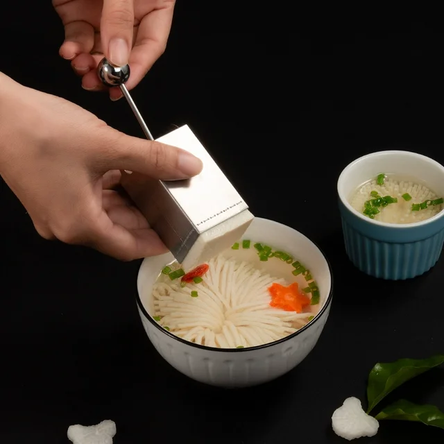 1set Tofu Cutter Tofu Flower and Shred Cutter Mold 304 Stainless Steel Simple and Quick Preparation Kitchen Presentation 5