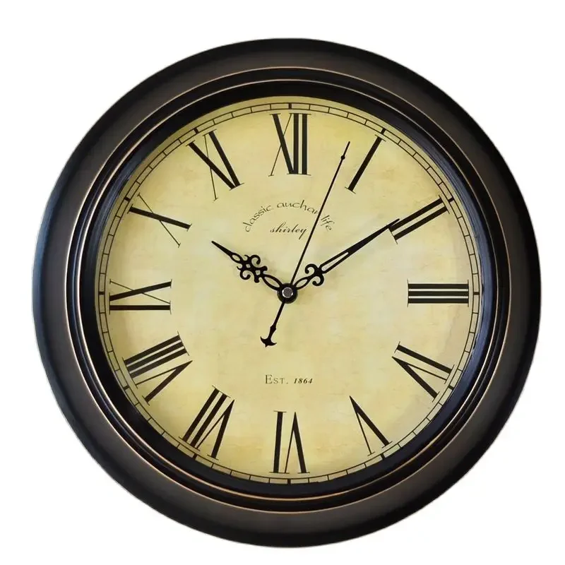 Vintage Large Wall Clock Metal Wall Clock